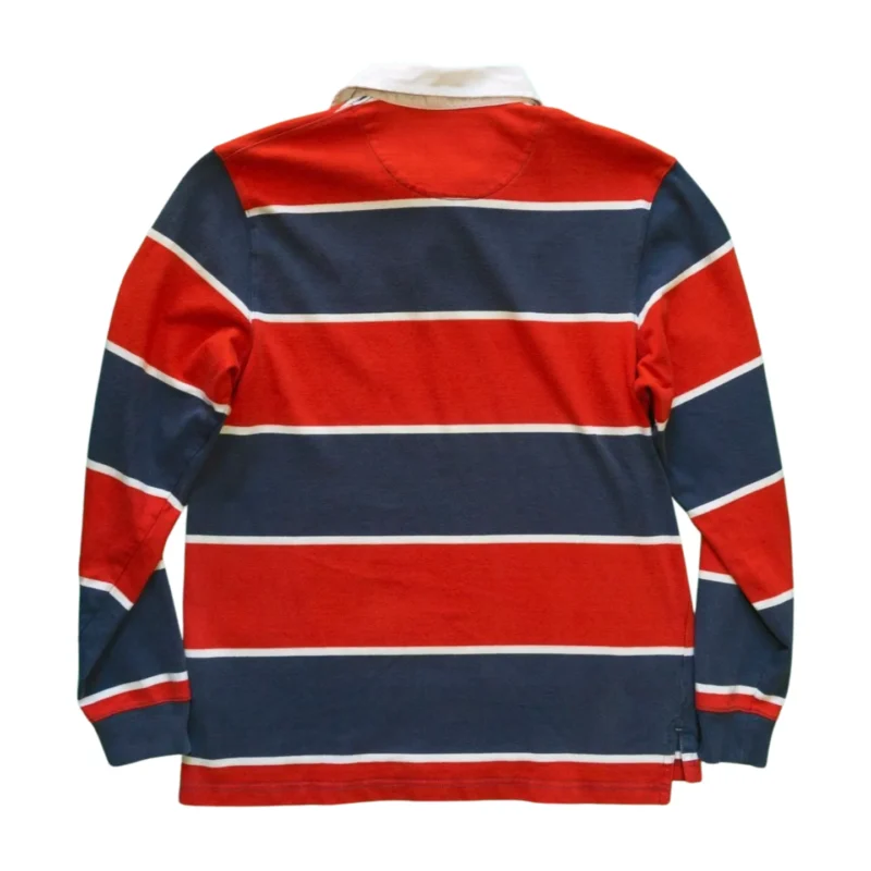 Polo manga larga de rayas Nike azul marino/ rojo L - Imagen 4