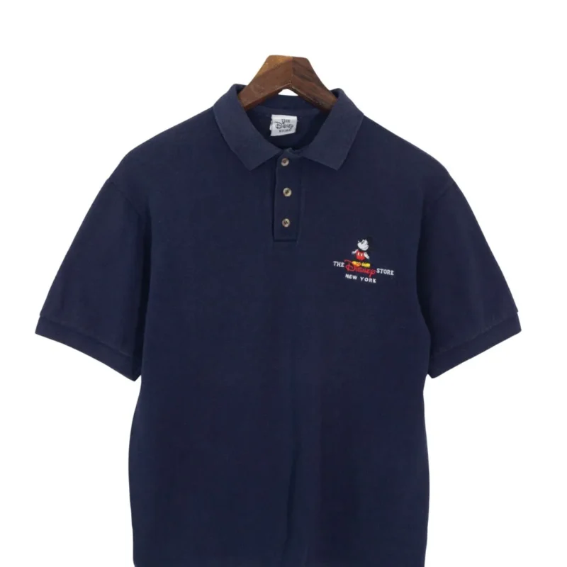 Polo Disney Store New York vintage 90s azul marino S