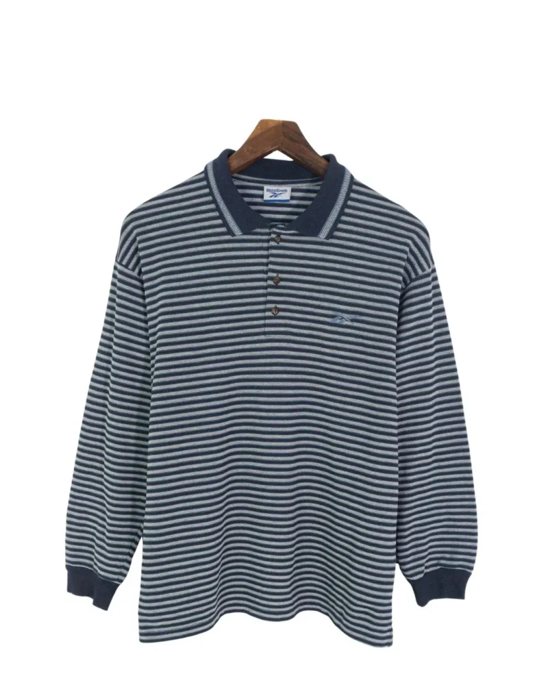Polo manga larga de rayas Reebok vintage 00s M