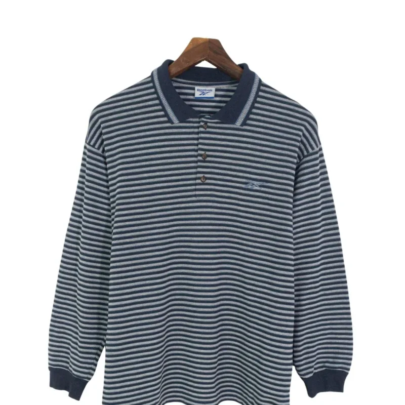 Polo manga larga de rayas Reebok vintage 00s M