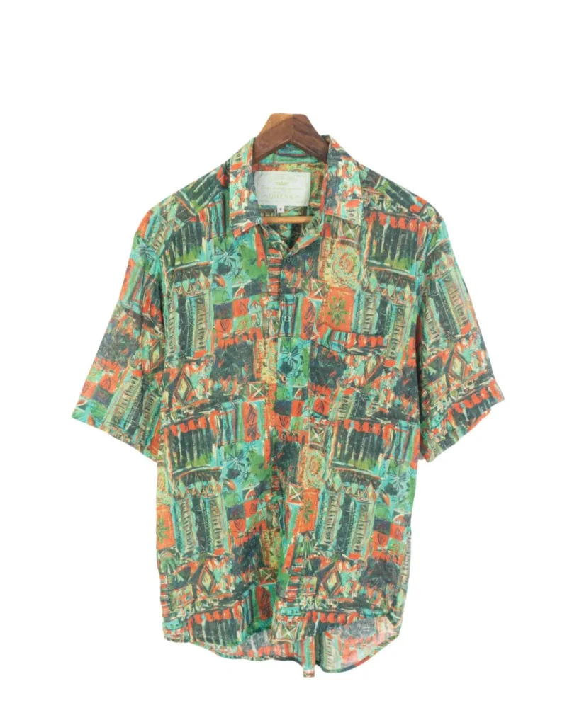 Camisa estampada vintage 90s L