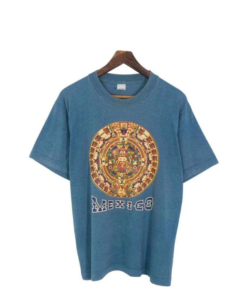 Camiseta souvenir Mexico vintage 00s azul L