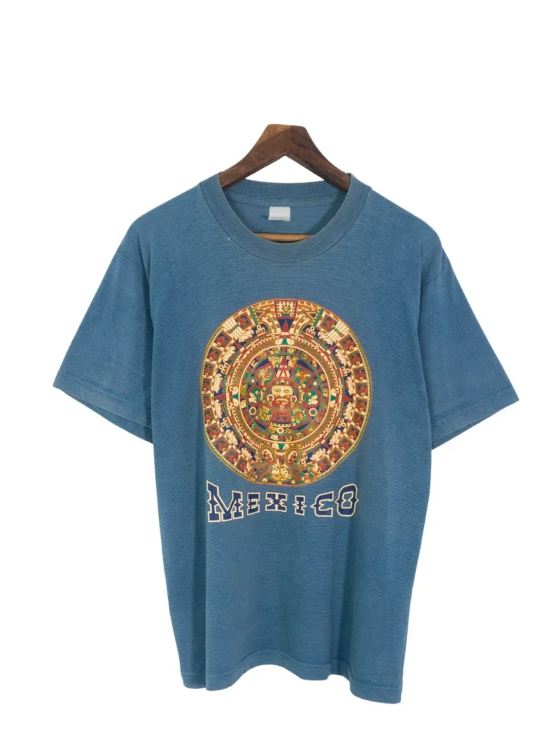 Camiseta souvenir Mexico vintage 00s azul L