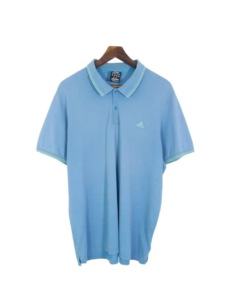 Polo Adidas vintage 00s azul claro 2XL