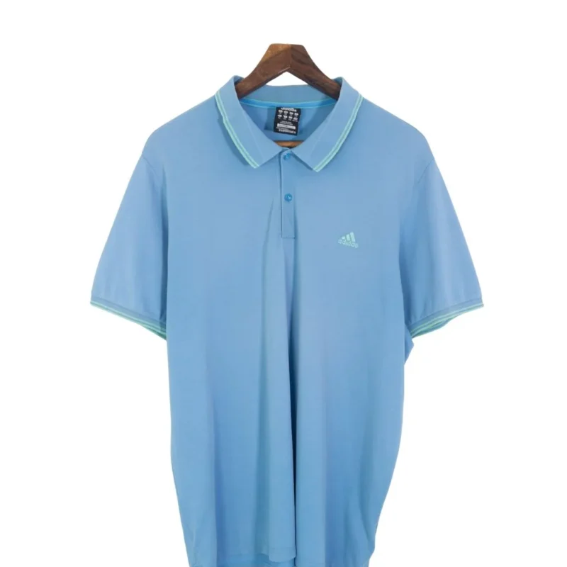 Polo Adidas vintage 00s azul claro 2XL