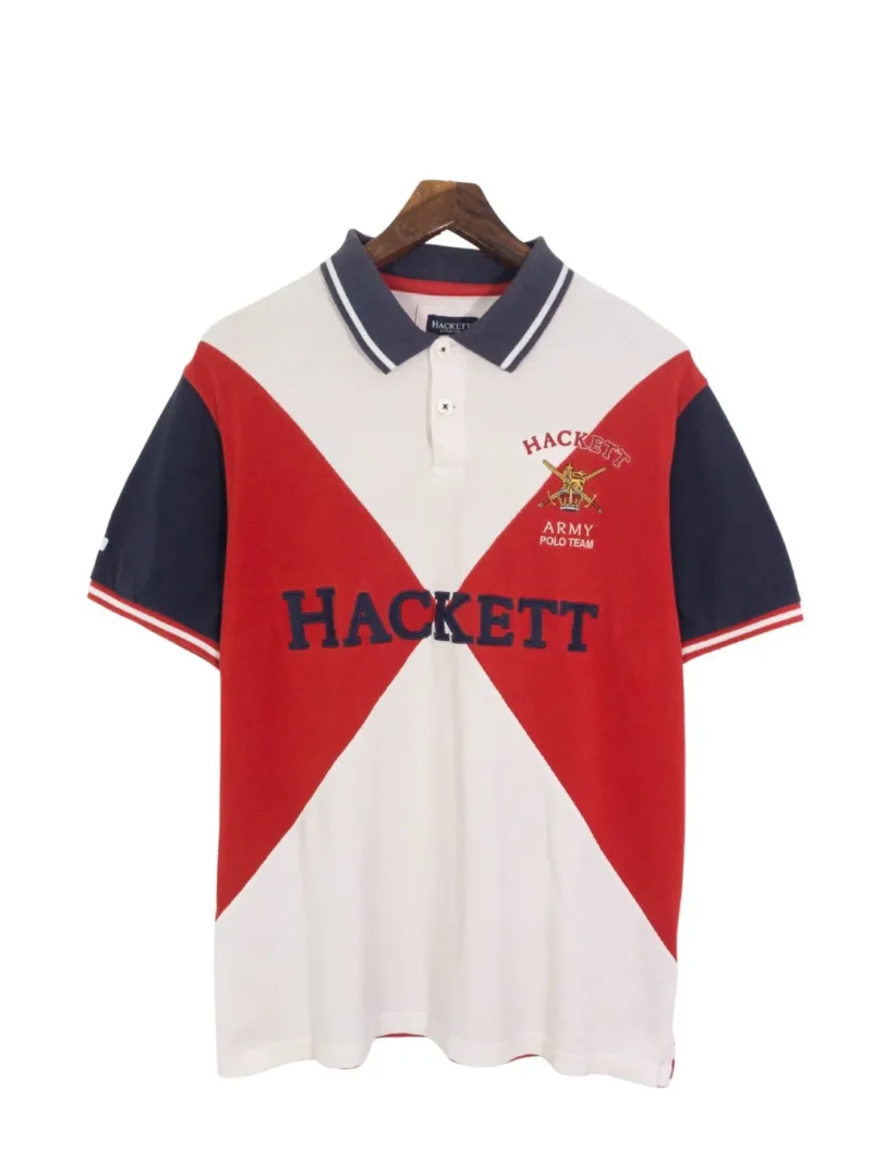 Polo Hackett rojo/blanco/marino XXL