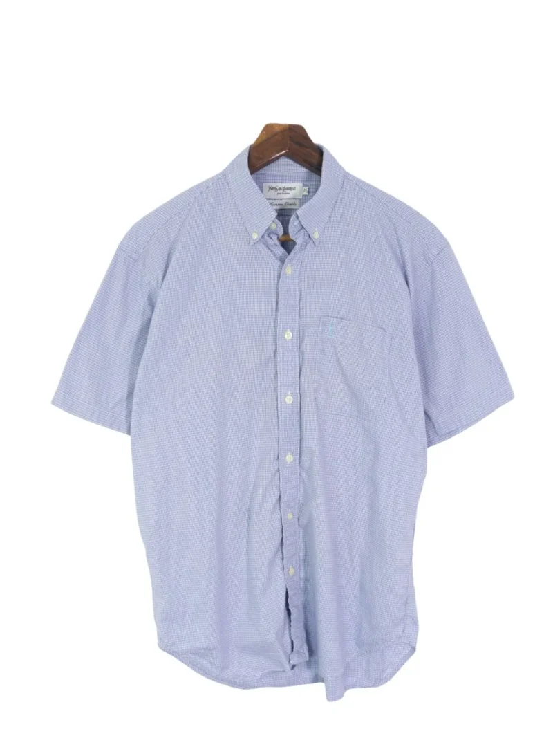 Camisa Yves Saint Laurent vintage 00s azul M