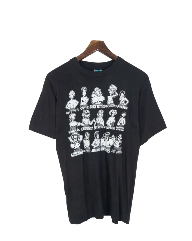 Camiseta print negra vintage 90s M