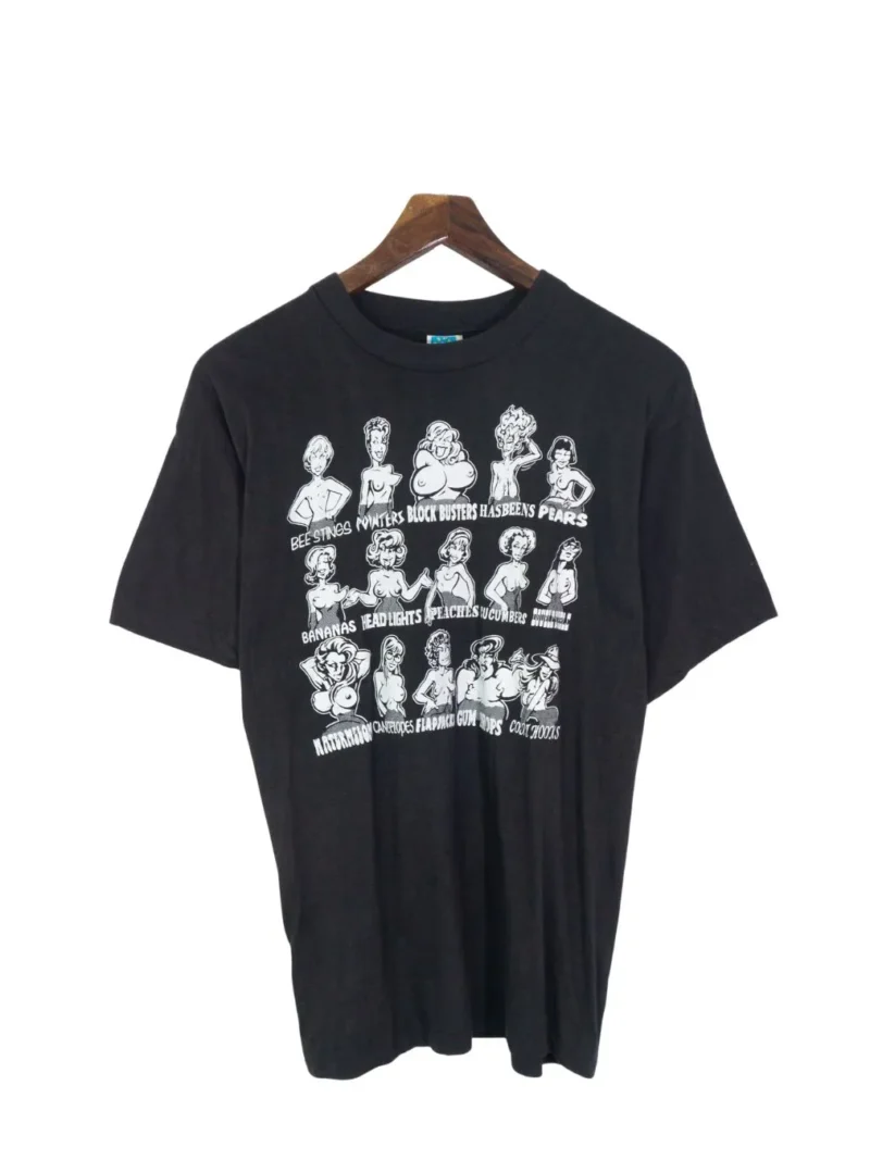 Camiseta print negra vintage 90s M