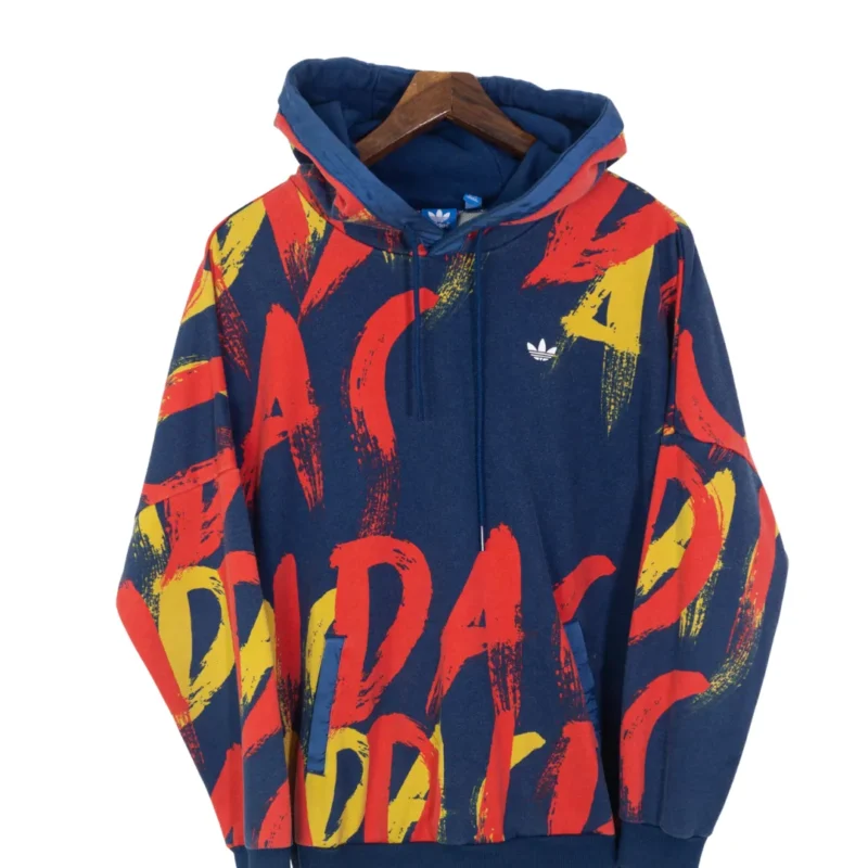Sudadera adidas azul/rojo/naranja M