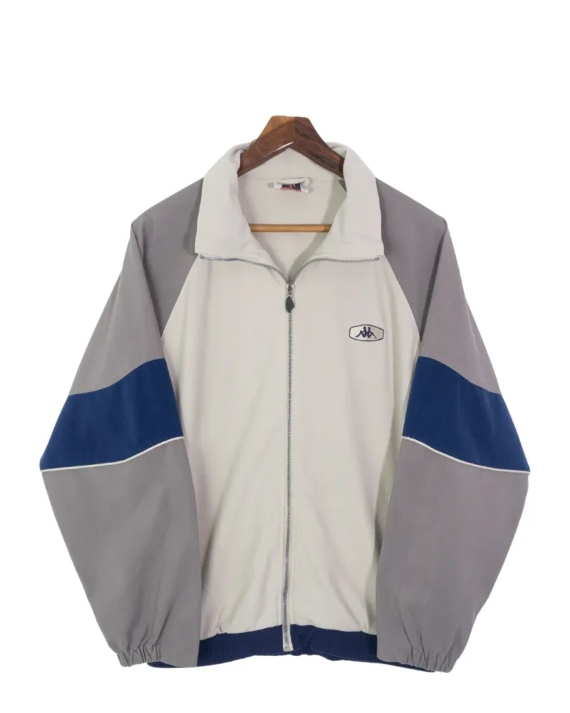 Chaqueta deportiva Kappa vintage 00s beige/gris/azil marino L