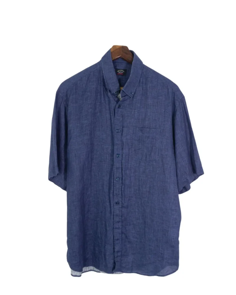 Camisa de lino Paul Shark azul marino XL