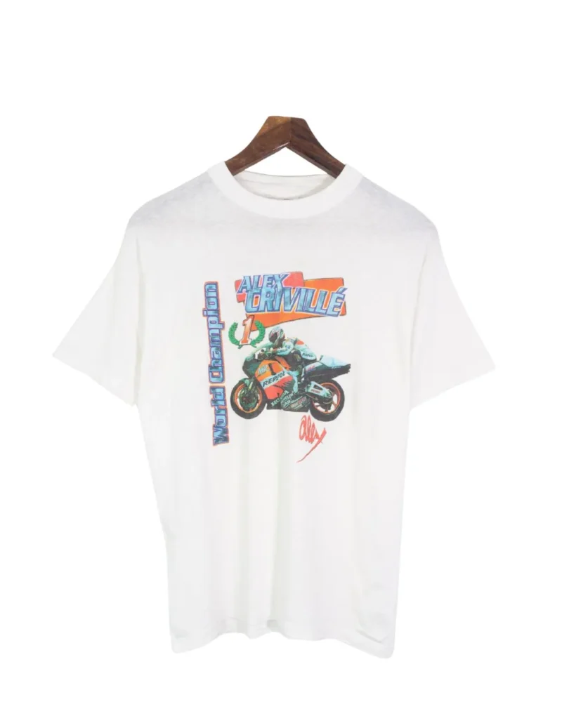 Camiseta Álex crivillé vintage 00s blanca M