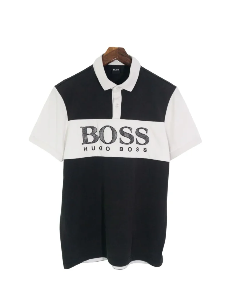 Polo Hugo Boss negro/blanco M