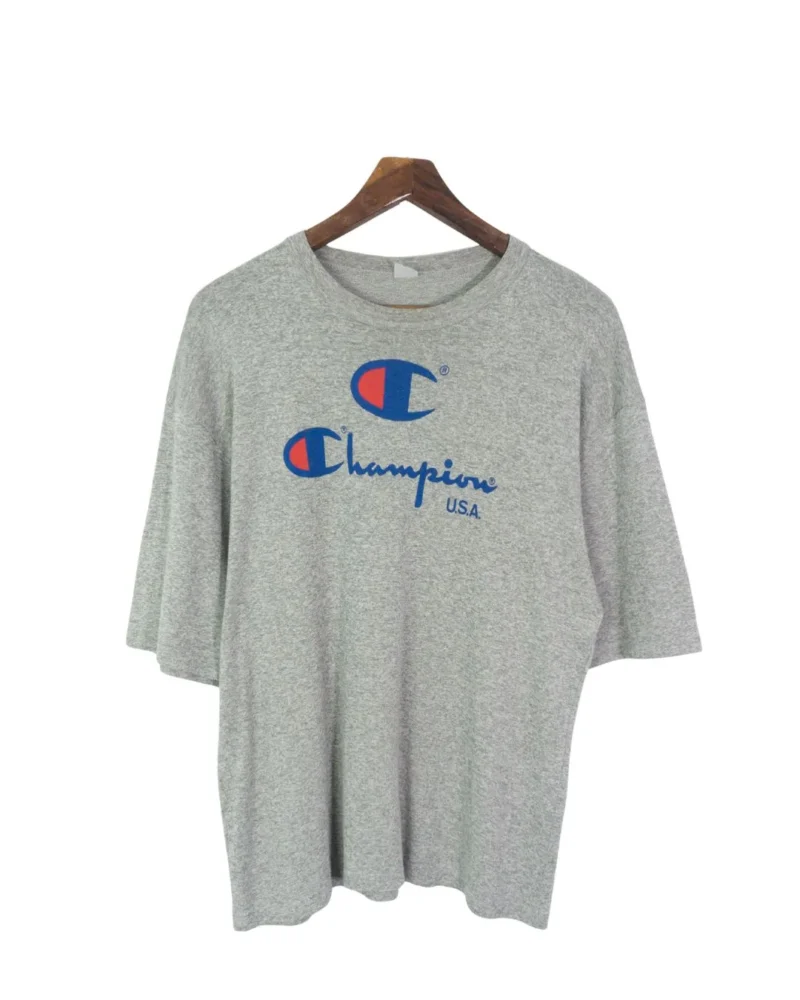 Camiseta Champion USA vintage 90s gris L