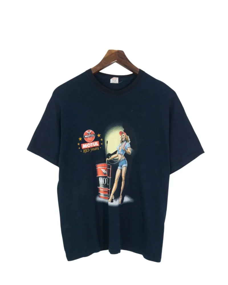 Camiseta Screen Star Motul vintage 00s azul marino L