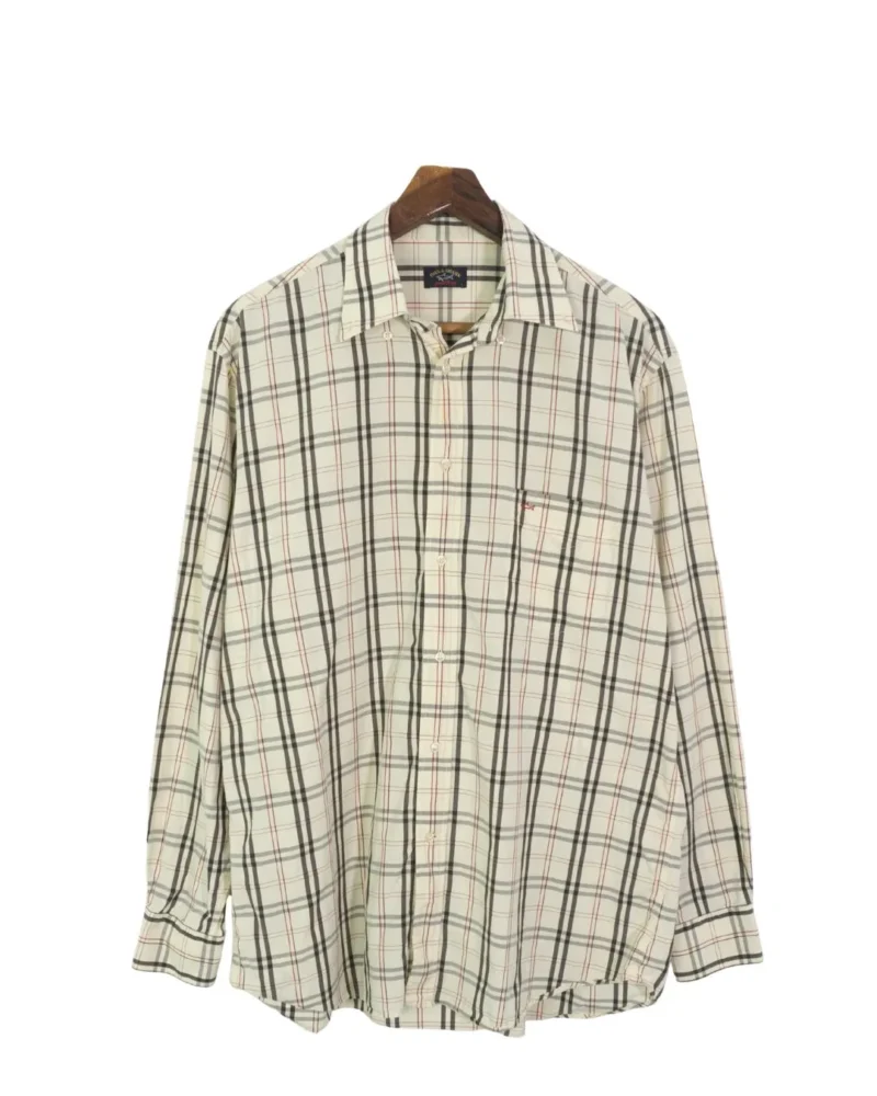 Camisa de cuadros Paul Shark beige L