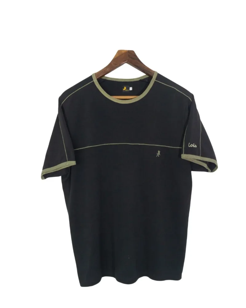 Camiseta Lois vintage 00s negro/marrón M