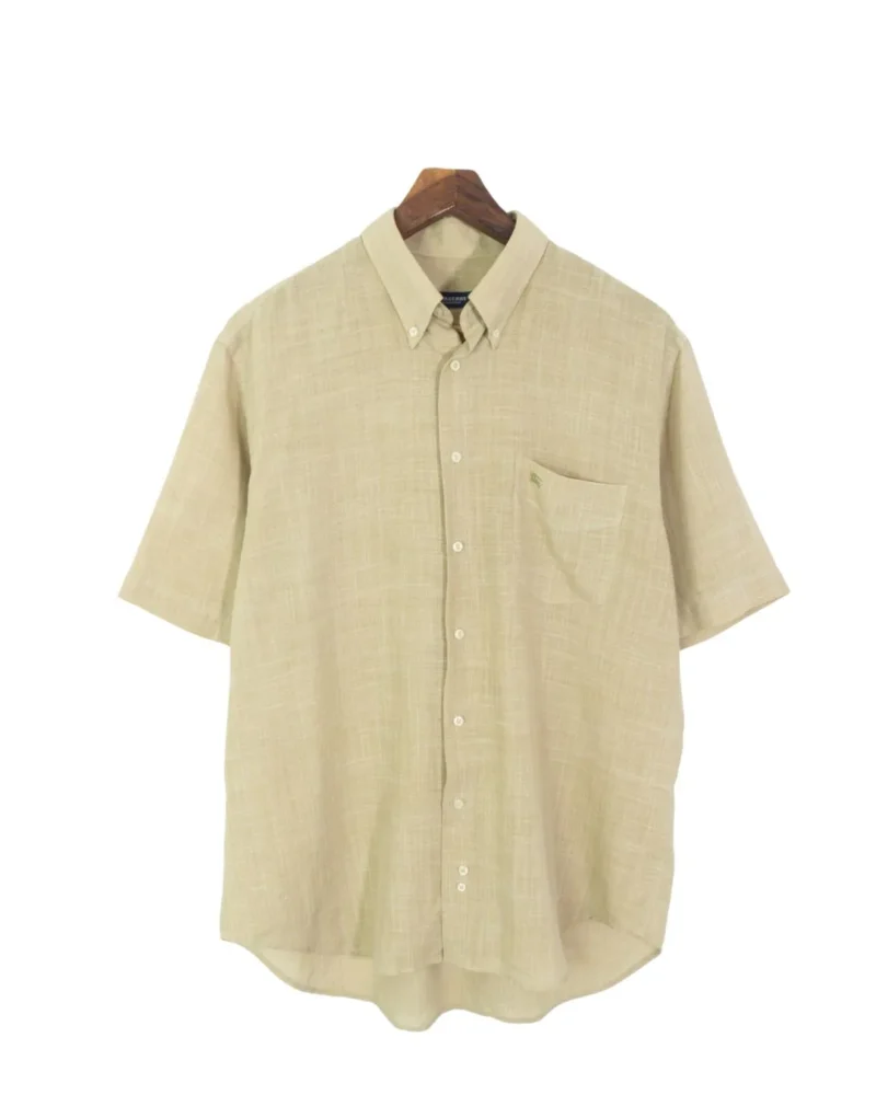 Camisa de lino Burberrys vintage 00s beige XL