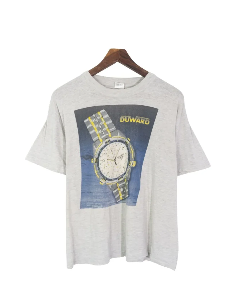 Camiseta Duward relojes vintage 00s gris S