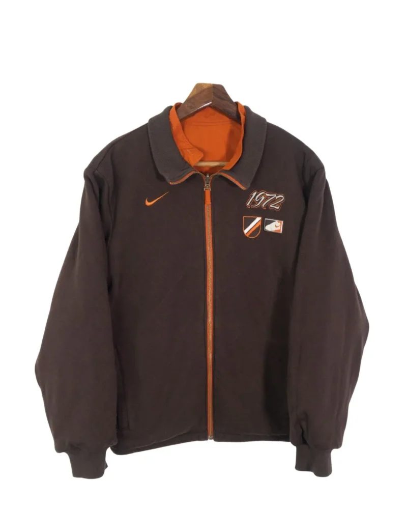 Chaqueta reversible Nike Cortez vintage 00s marrón/naranja M