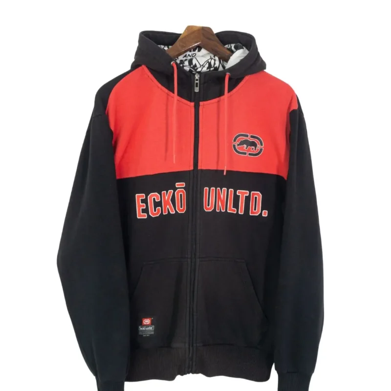 Sudadera con cremallera Ecko Unltd Y2K negro/rojo XL