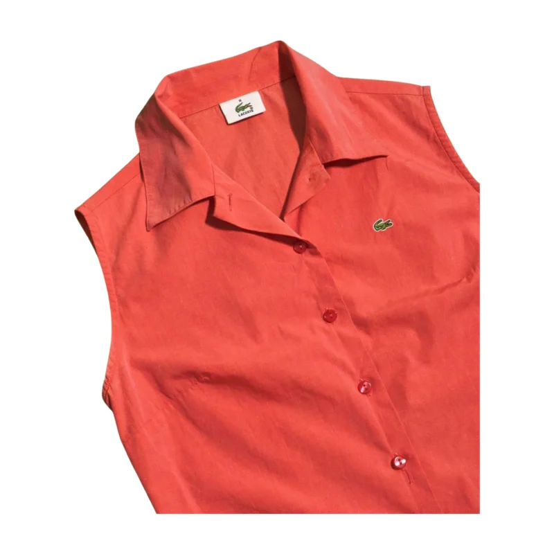 Camisa sin mangas lacoste mujer rosa M - Imagen 2