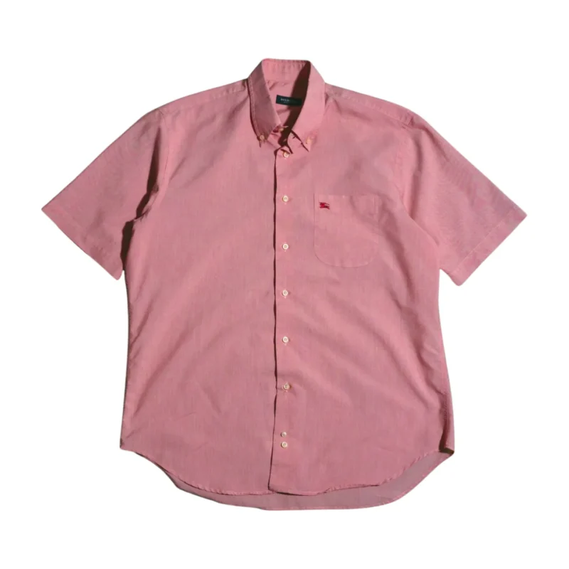 Camisa manga corta Burberrys vintage 00s rosa L