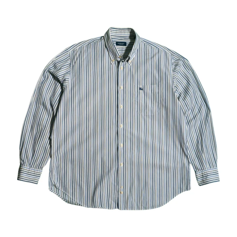 Camisa manga larga de rayas Burberrys vintage 00s XL