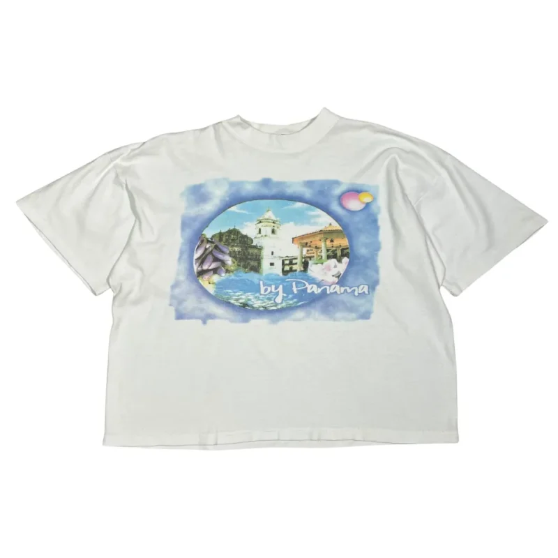 Camiseta crop Panama vintage 00s blanca S