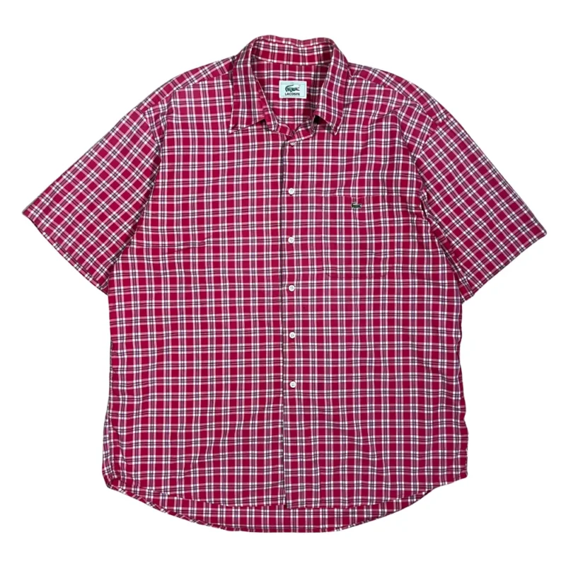 Camisa de cuadros Lacoste vintage 00s rojo XXL
