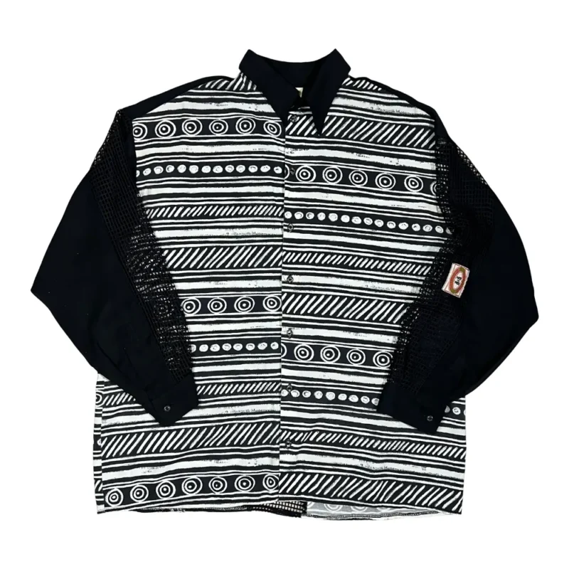 Camisa vintage 90s negro/blanco L