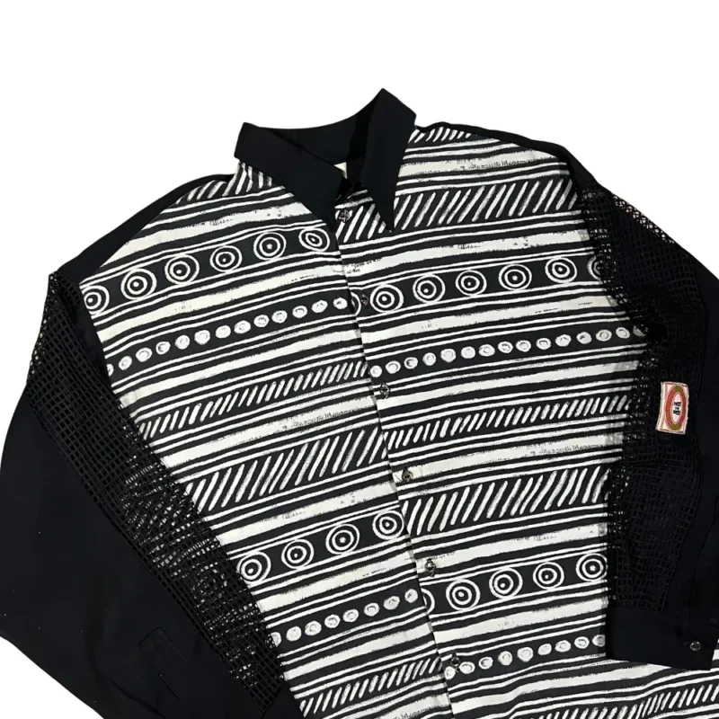Camisa vintage 90s negro/blanco L - Imagen 2