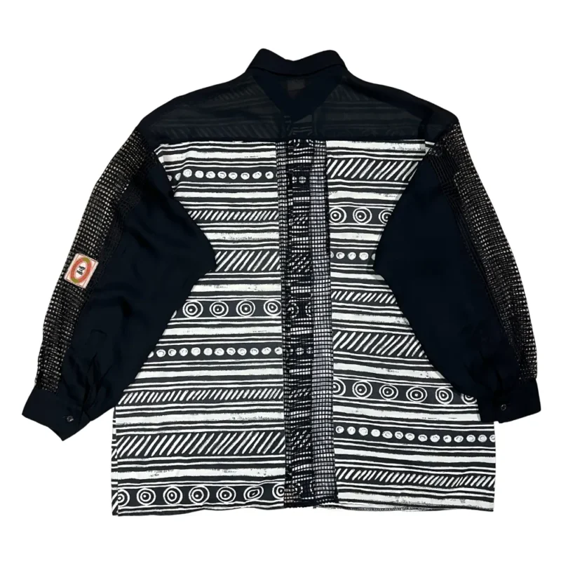 Camisa vintage 90s negro/blanco L - Imagen 3
