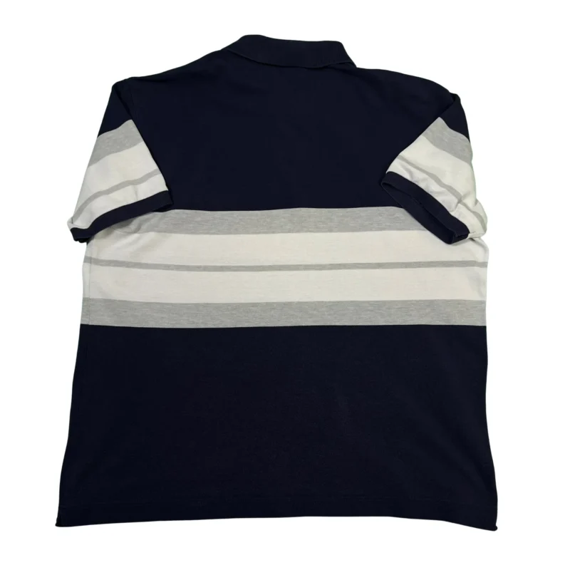 Polo Lacoste vintage 00s azul marino/blanco M - Imagen 4