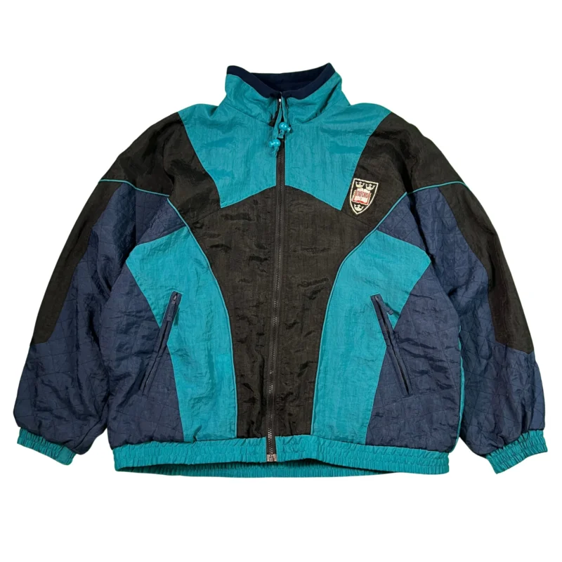Chaqueta vintage Oxford vintage 90s azul/negro/morado XL