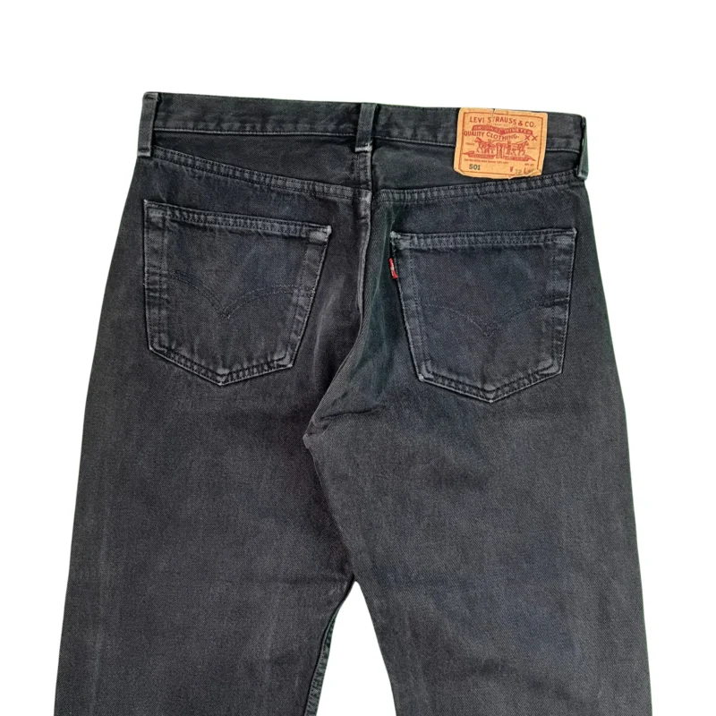 Vaquero Levis 501 vintage 90s Made in USA azul marino W32 - Imagen 5
