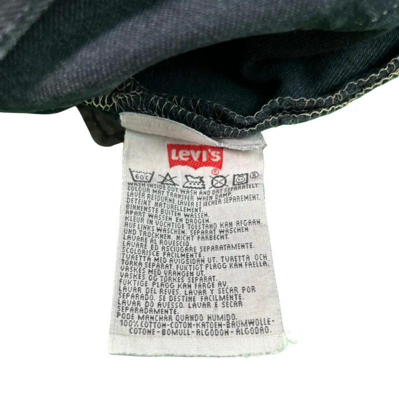 Vaquero Levis 501 vintage 90s Made in USA azul marino W32 - Imagen 4
