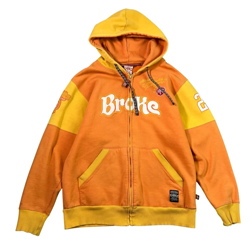 Sudadera bordado Broke Y2K naranja L