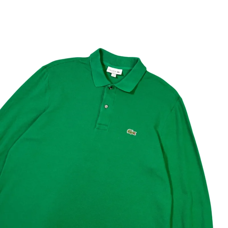 Polo manga larga Lacoste verde M - Imagen 2