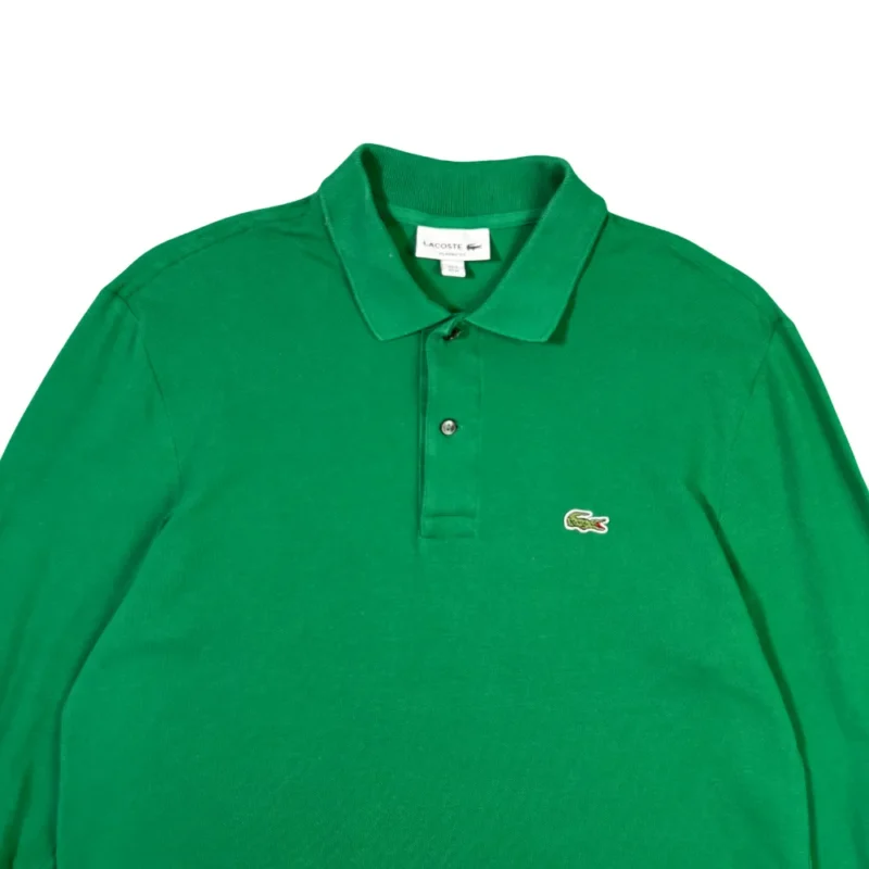 Polo manga larga Lacoste verde M - Imagen 3