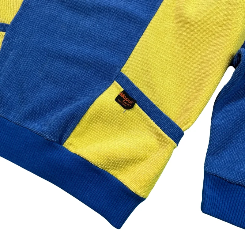 Sudadera vintage 90s azul/amarillo XS - Imagen 2
