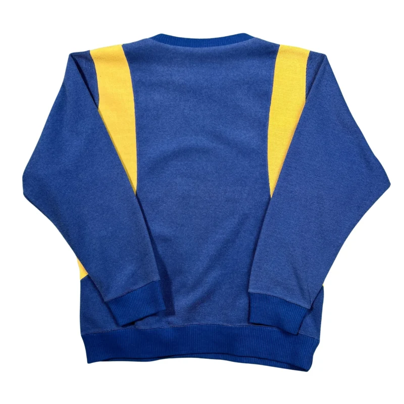 Sudadera vintage 90s azul/amarillo XS - Imagen 6