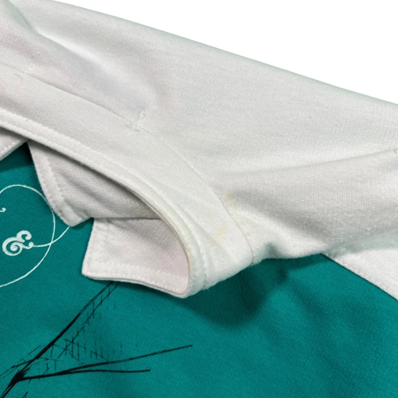 Sudadera vintage 90s verde/blanco L - Imagen 4