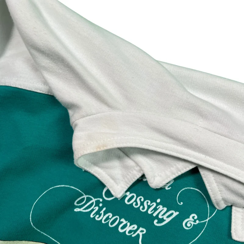 Sudadera vintage 90s verde/blanco L - Imagen 5