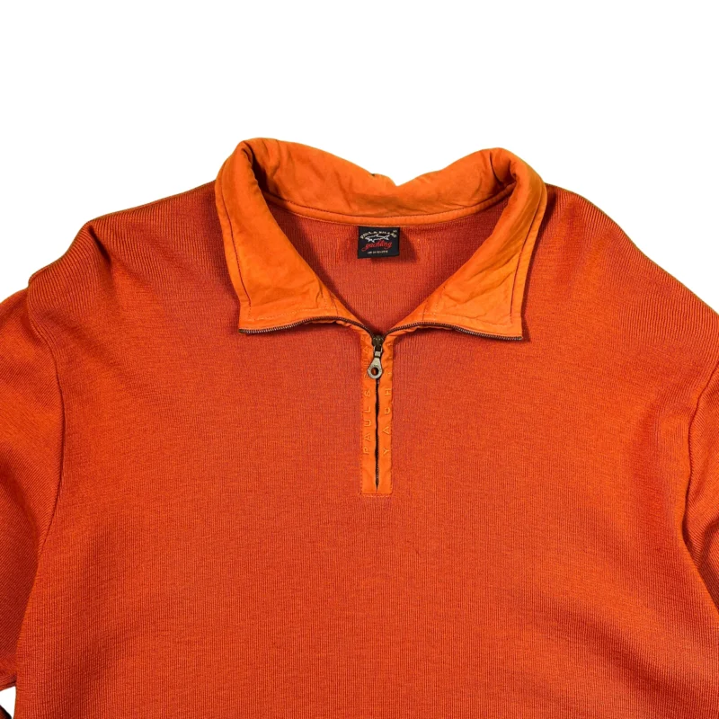 Jerse 1/4 zip Paul Shark vintage 00s naranja XL - Imagen 2