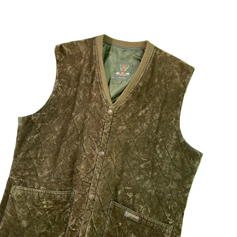 Chaleco terciopelo vintage 90s marrón L - Imagen 2
