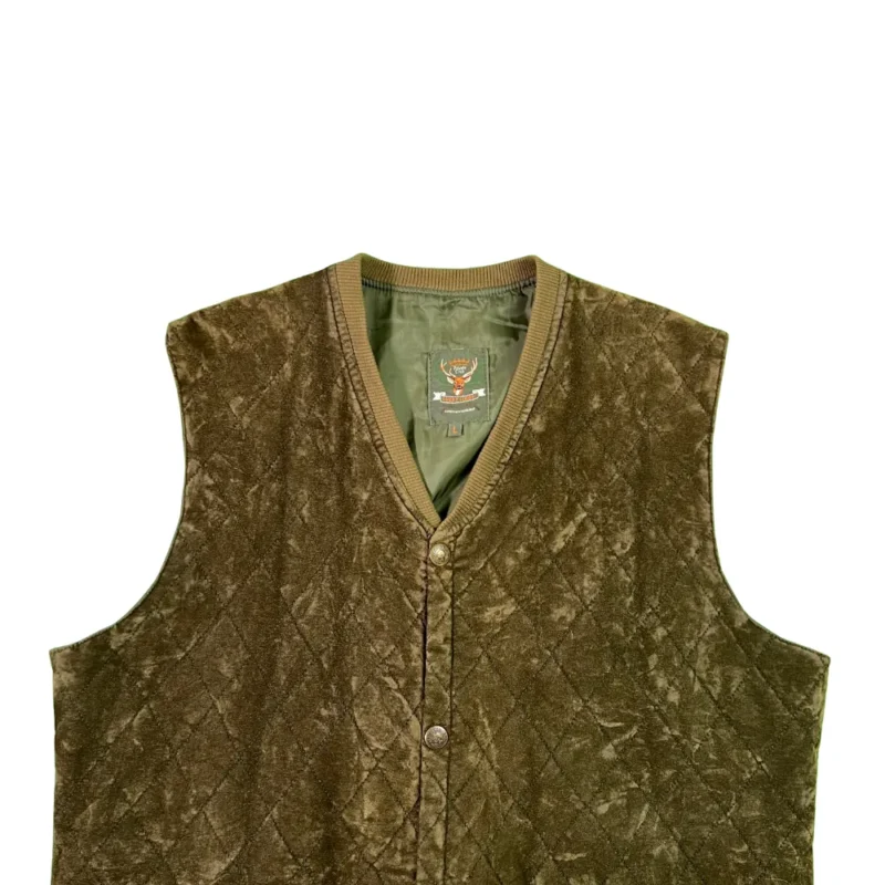 Chaleco terciopelo vintage 90s marrón L - Imagen 3