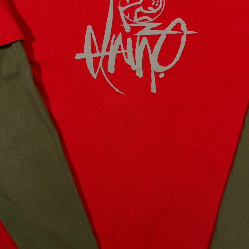 Camiseta manga larga El Niño Y2K rojo/marrón M - Imagen 3