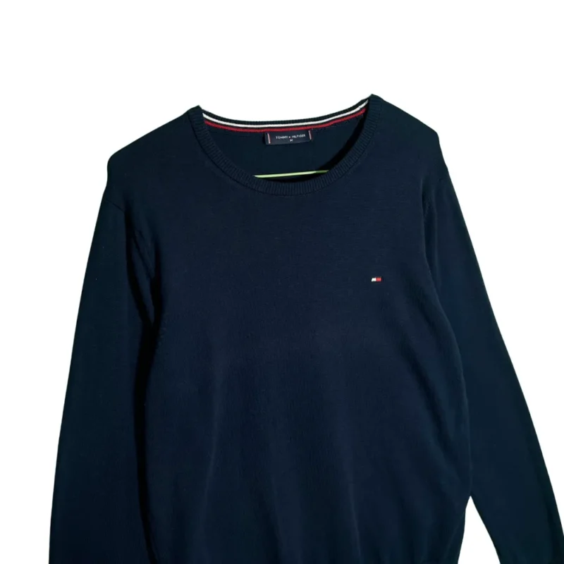 Jersey algodón Tommy Hilfiger azul marino M - Imagen 2
